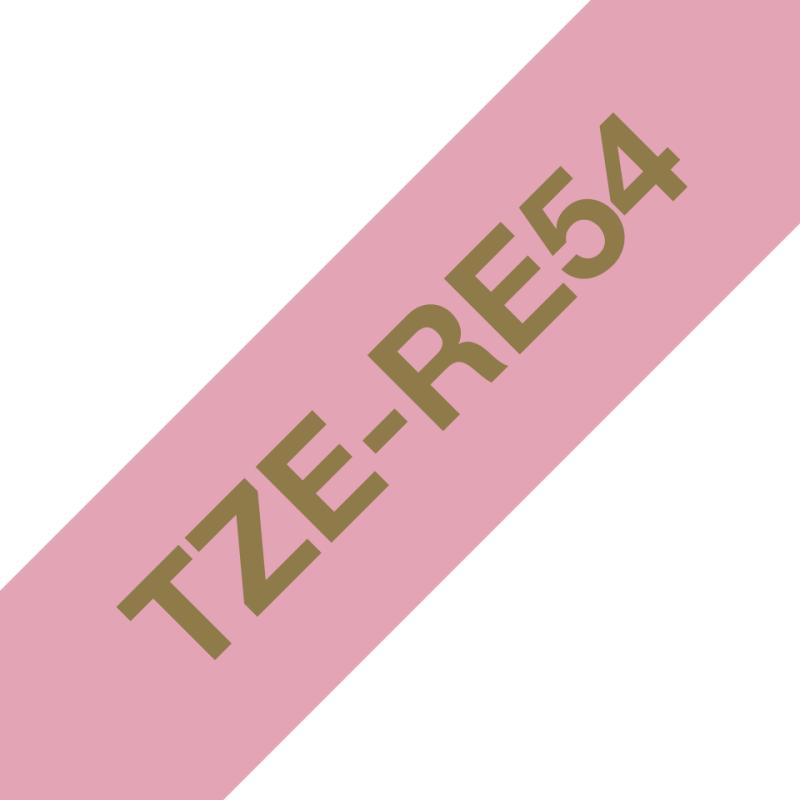Brother Brother TZeR satin tape 24mm x 4m gold on pink