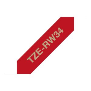 Brother Brother TZeR tape 12mm x 4m gold on bordeaux