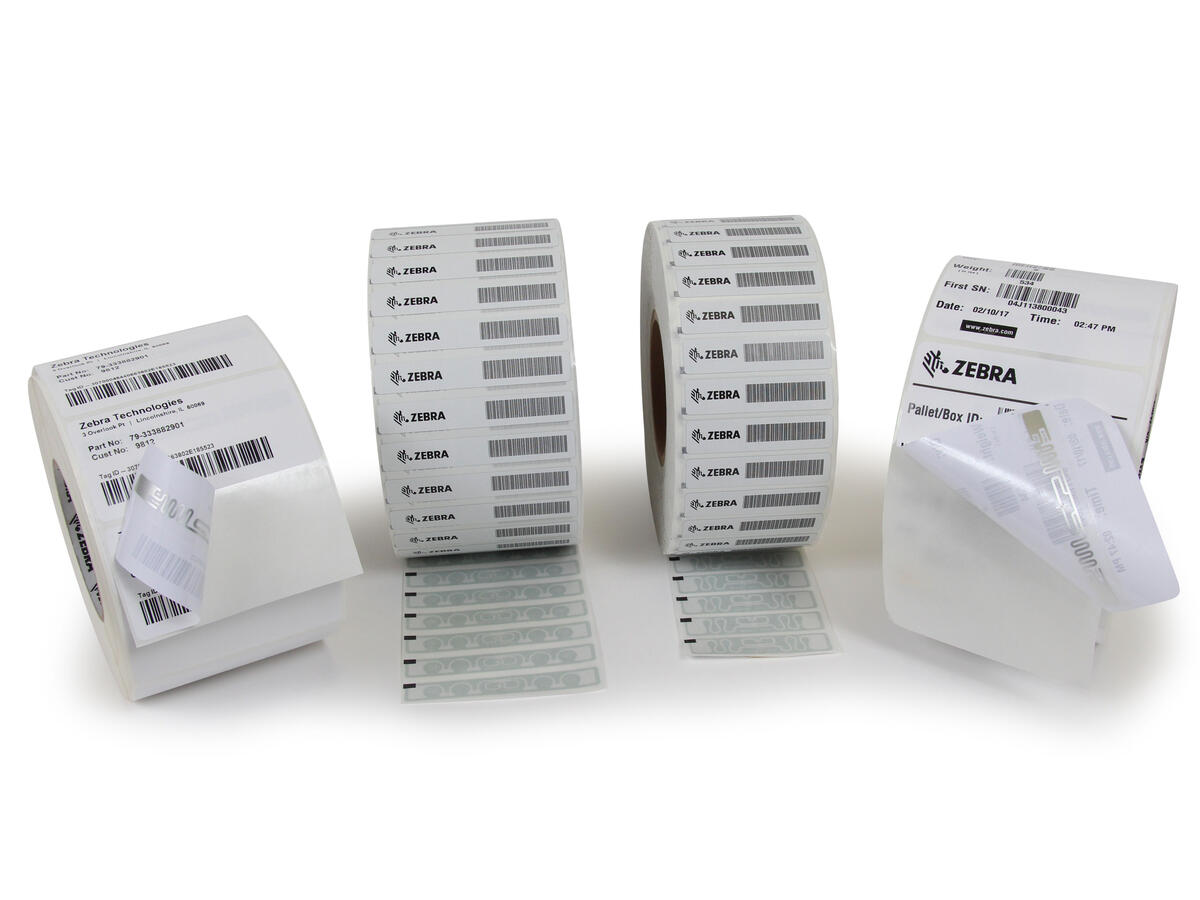 Zebra 10043603, RFID, Label, Paper, 2,0938x2,2188in 53,2x56,4mm , TT, Z-Perform 1500T, Coated, Permanent Adhesive, 3in 76,2mm core, 3500/roll, 3/box, Plain - Image 2