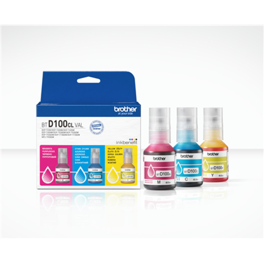 Brother BTD100CLVAL, INK BOTTLE Value Pack Each - Image 2