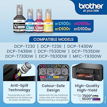 Brother BTD100Y, INK BOTTLE prints 5.000 pages. - Image 3