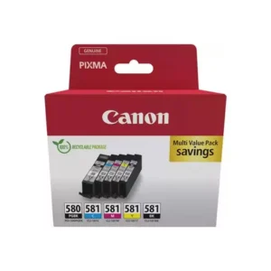 Canon 0386C005, Ink/CLI-571 Cartridge C/M/Y/BK Value Pack, 4 värikasettia, 7 ml - musta, keltainen, sinivihreä, magenta - alkuperäinen canon väri