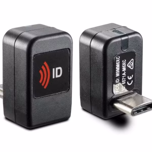 Rf Ideas RDR-75U1AKU, RFID-kulunvalvontalukija, kompakti ja monipuolinen USB-C-liitännällä, Tukee 125 kHz Prox- ja 13,56 MHz älykortteja