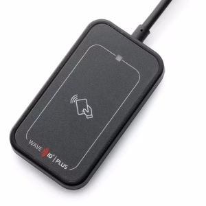 Rf Ideas RDR-80031BK0-C06, Kompakti pöytälukija, Kaksitaajuustuki ja laaja korttiyhteensopivuus, USB-lukija HID Prox 125 kHz -korteille