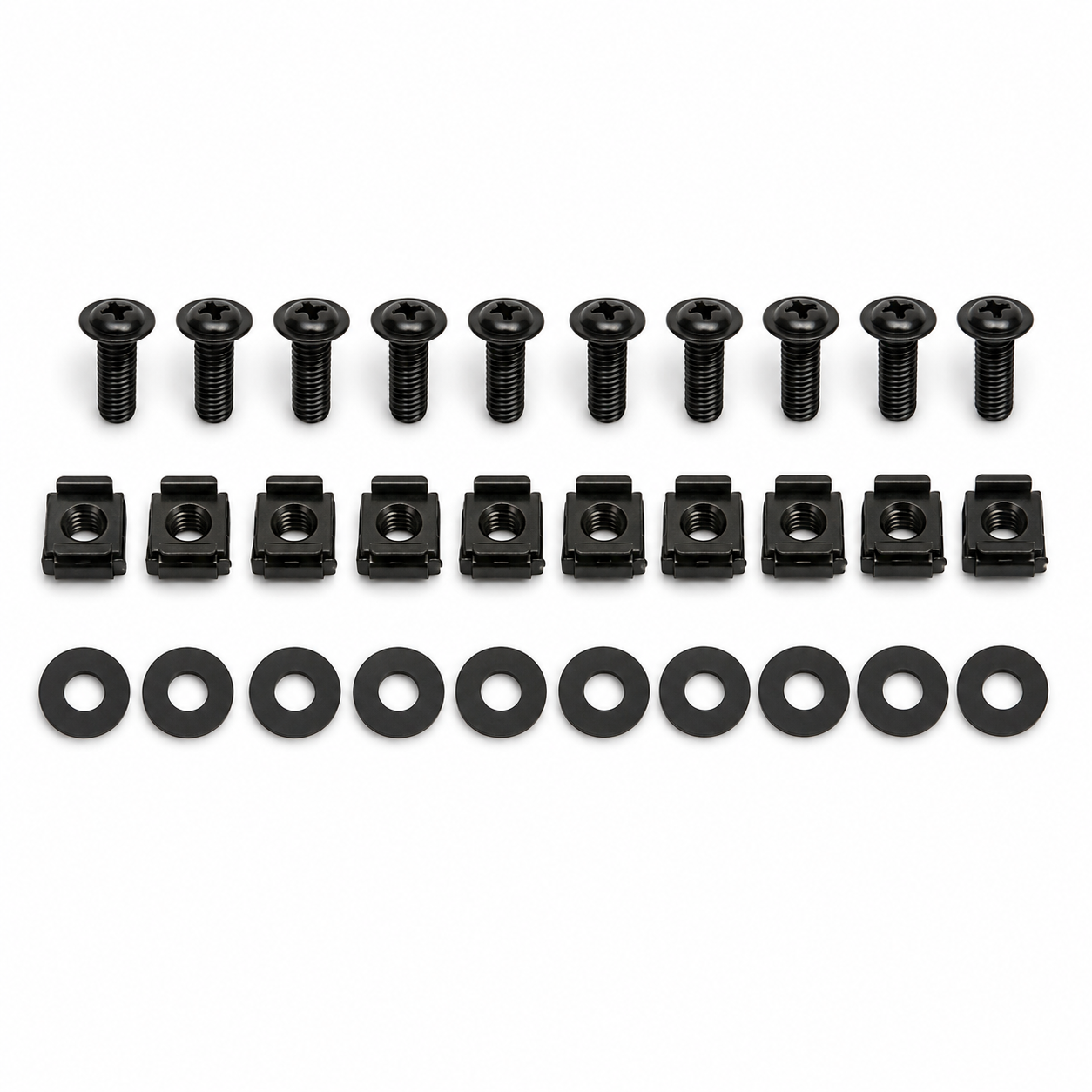 Portable Power Solution 160-007-008 – 19" Rack Mounting Hardware Kit, kiinnitysruuvit, mutterit ja aluslevyt (10 kpl)