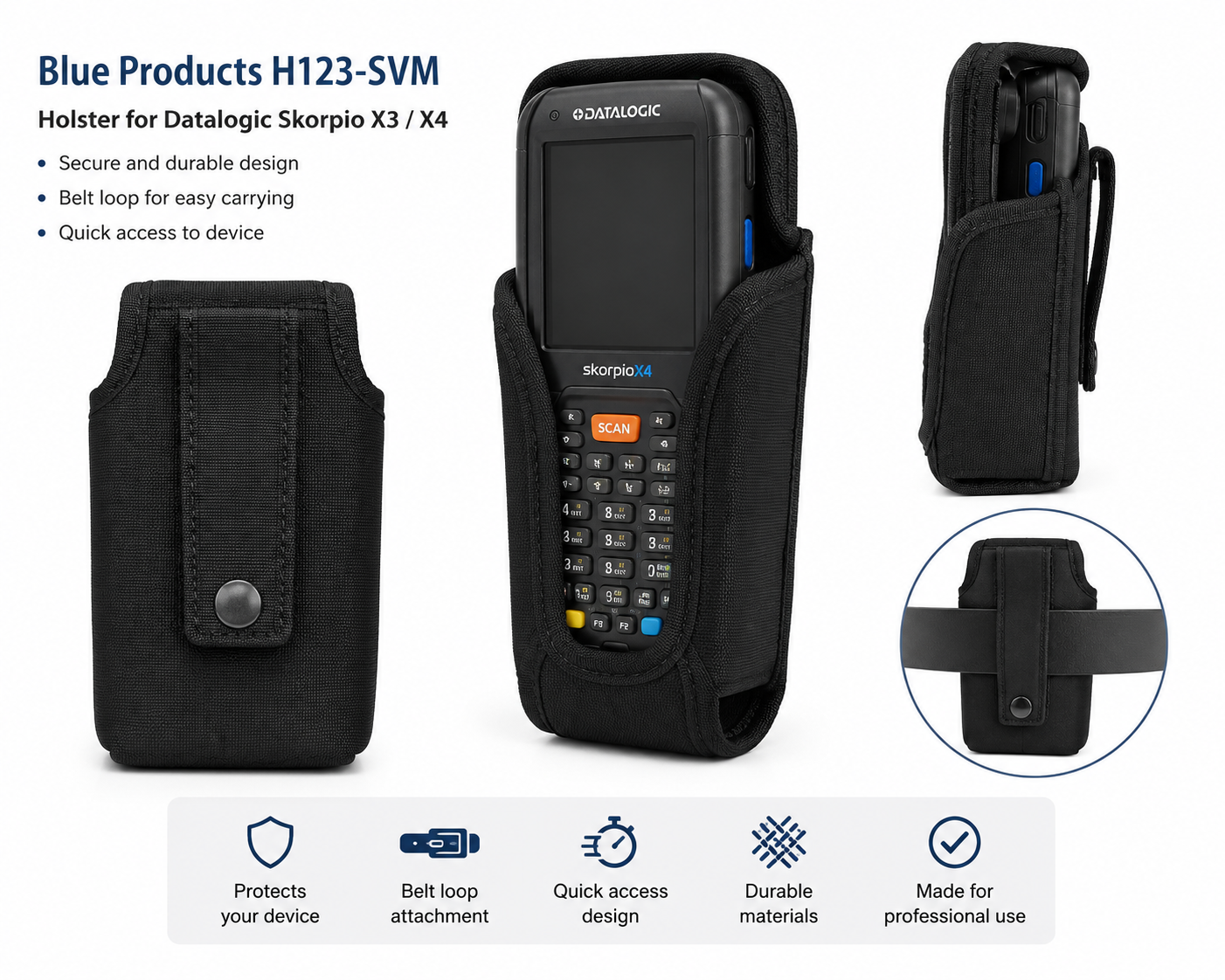Blue Products H123-SVM - Kestävä kotelo Datalogic Skorpio -mobiilitietokoneille