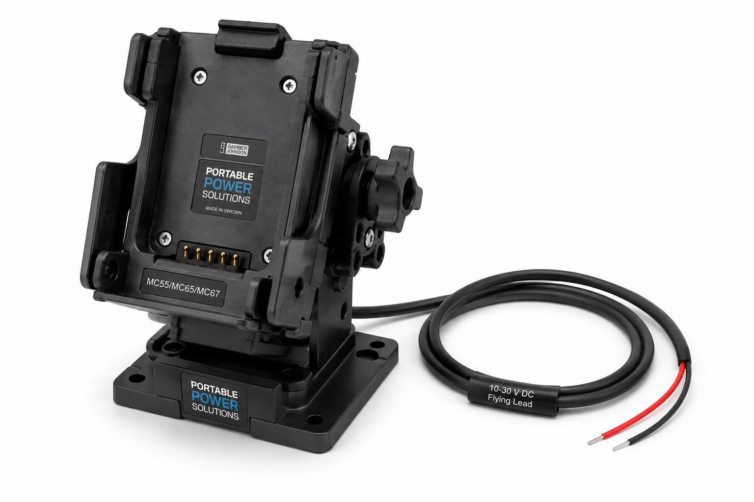 Portable Power Solution 1140-1691, Vehicle Cradle Flying Lead 10–30 V Zebra MC55 / MC65 / MC67