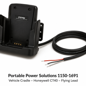 Portable Power Solutions 1150-1691 – Ladattava ajoneuvotelakka Honeywell CT40, Flying Lead 10–30 V (2 m)