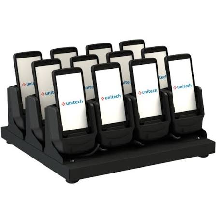 Unitech 5000-66C0004G – 12-Slot Desktop Charging Cradle for EA660 with Protective Boot
