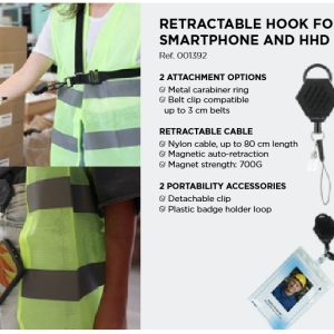 Mobilis 001392 - Ergonominen Vetokoukku (hihnaan) Älypuhelimille ja Käsikäyttöisille Laitteille