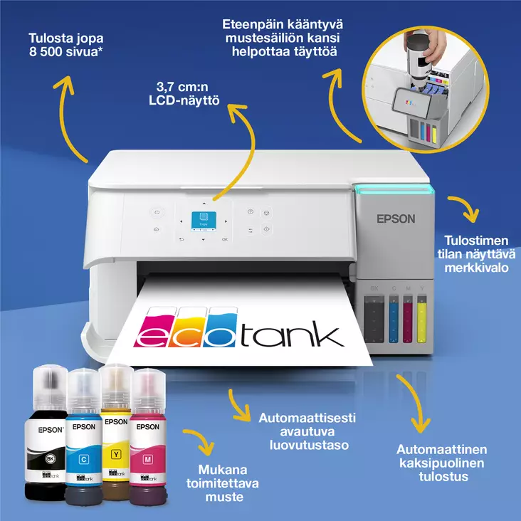 EPSON C11CL41405, EcoTank ET-2956 Ink MFP A4 15ppm, ISO USB WLAN Wi-Fi - Image 3