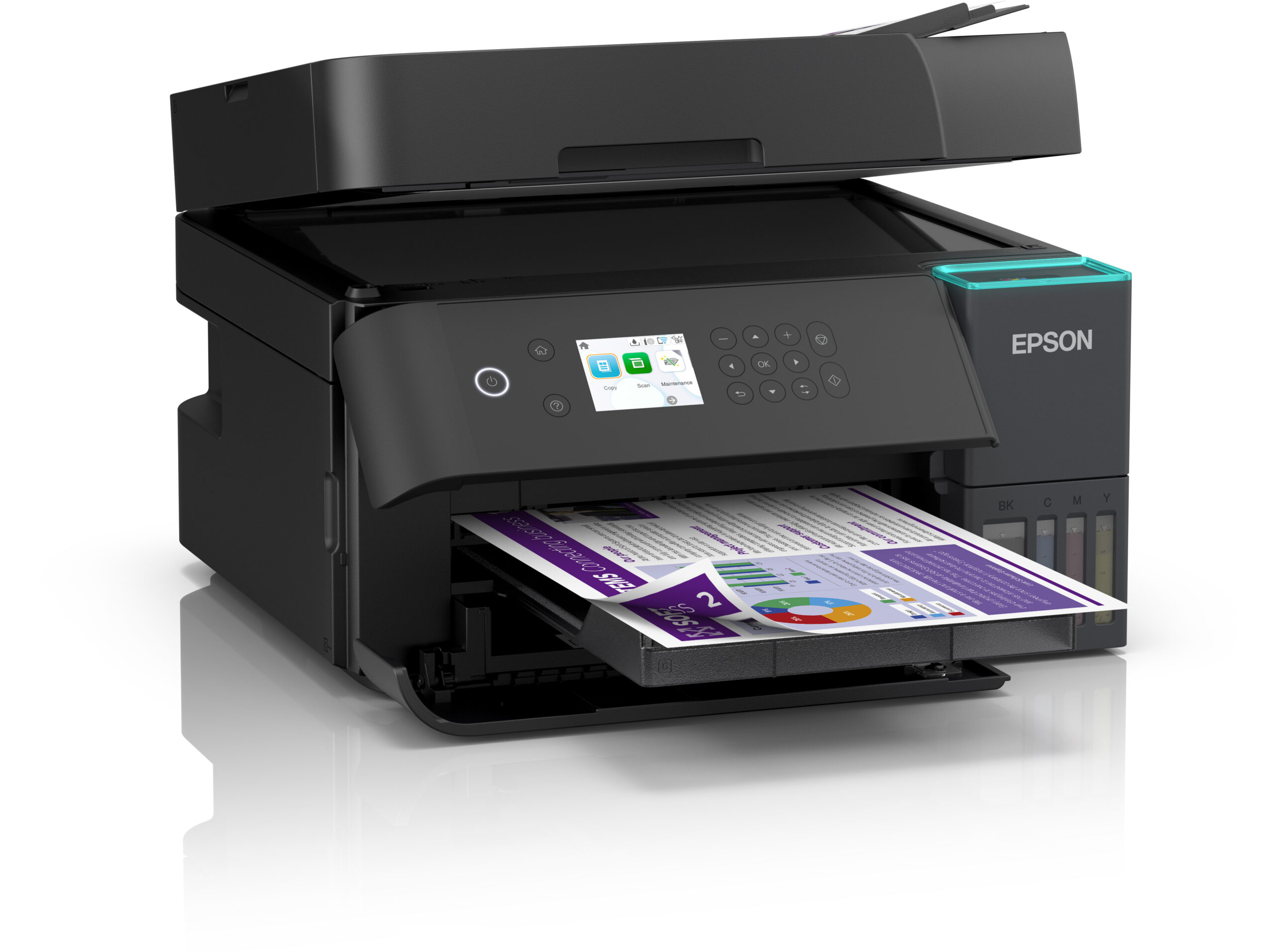 EPSON C11CL43402, EcoTank ET-3950 Ink MFP A4 18ppm, ISO USB WLAN Wi-Fi, monitoimitulostin, - Image 5
