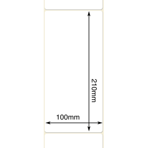 TSC 38-T100210-34LF - 100 mm x 210 mm, Direct Thermal, Uncoated, Core 19 mm Label