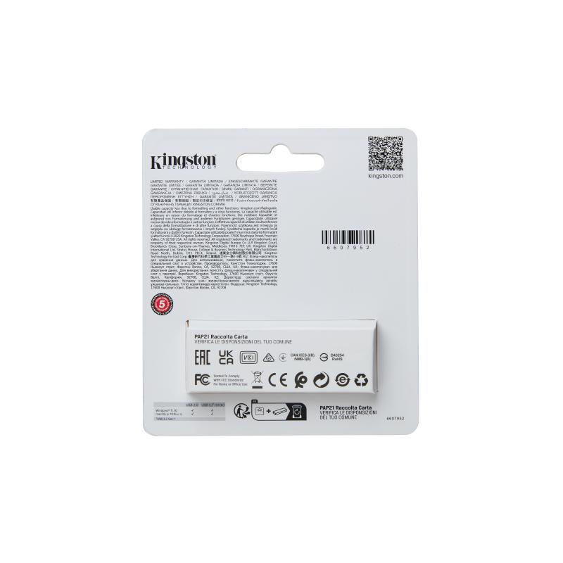 KINGSTON 128GB DATATRAVELER USB 3.2 EXODIA S (MUSTA/TURKOOSI) MUISTITIKKU