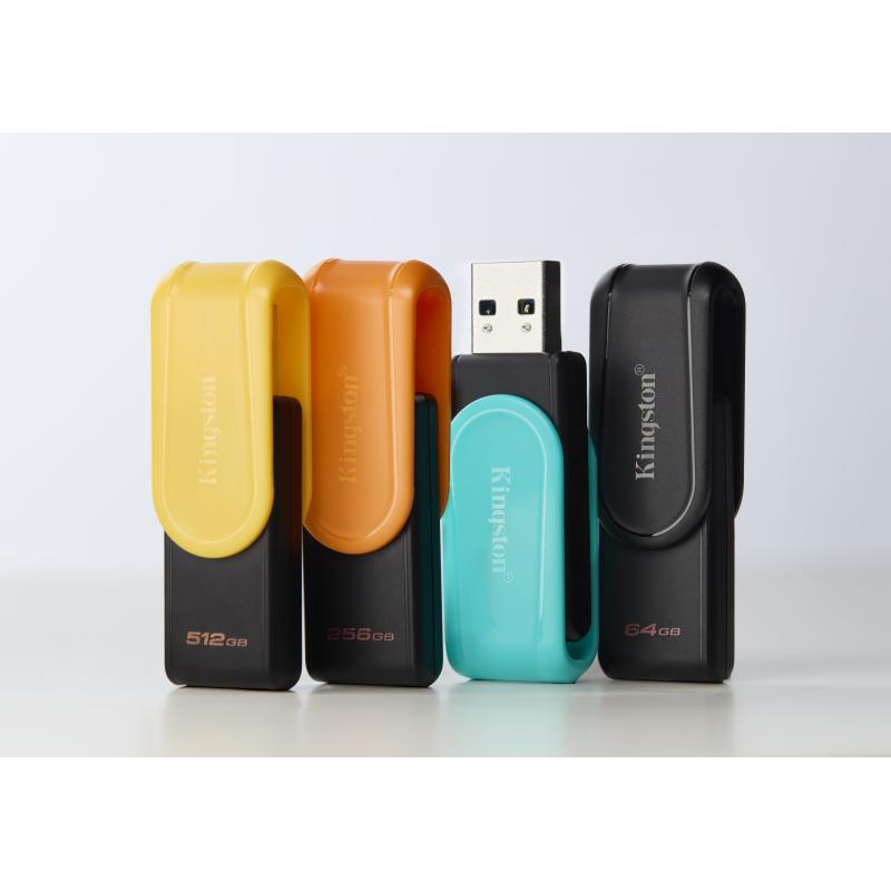 KINGSTON 128GB DATATRAVELER USB 3.2 EXODIA S (MUSTA/TURKOOSI) MUISTITIKKU