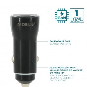 Mobilis Case 020017, Energia Charger - 45W Car Charger - 1 USB C - Soft bag