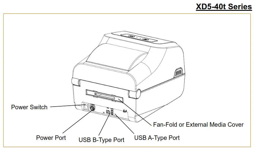 Bixolon XD5-43t, XD5-43tEWK/BEG - 12 dots/mm (300 dpi), EPL, ZPLII, USB, USB Host, RS232, Ethernet, Wi-Fi, black - Image 2