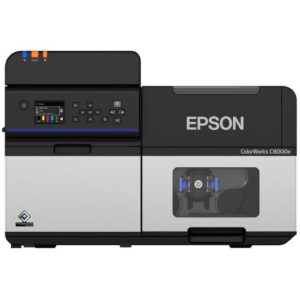 Epson ColorWorks C8000e, matte black ink, cutter, disp., USB, Ethernet, kit (USB), black, grey