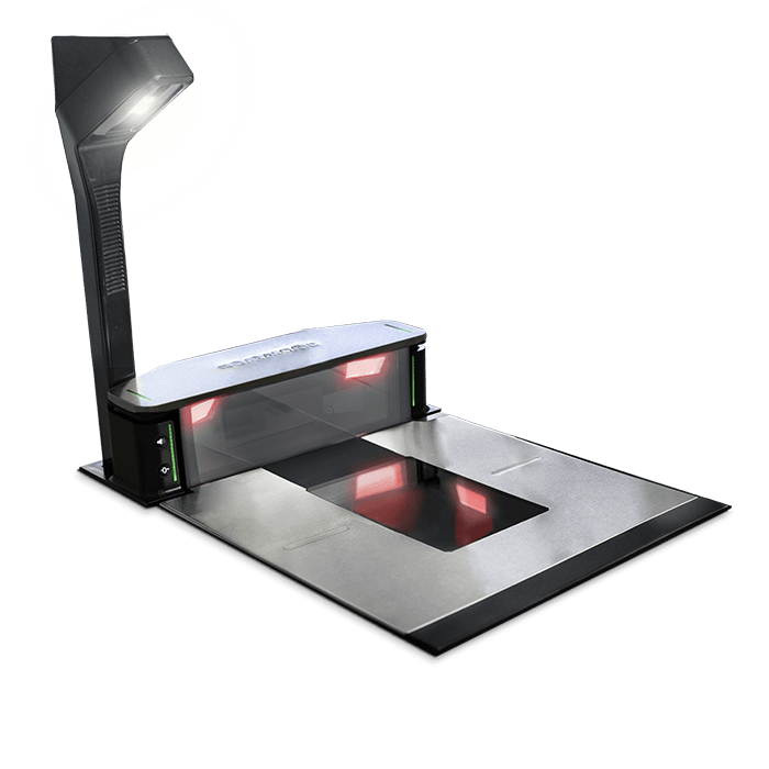 Datalogic 99111001000-000530 – Magellan 9900i kiinteä 1D/2D-kassaskanneri, Medium Platter, Fixed Produce Rail, Scale Sentry, USB POT