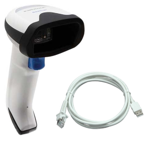Datalogic QD2590-WHK1, QuickScan Käsikäyttöinen Viivakoodinlukija Tehokas ja kestävä 1D/2D-tuki