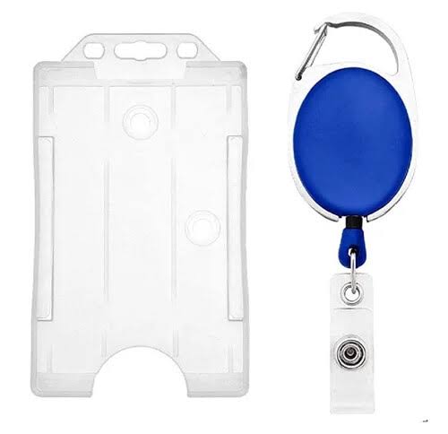 Evolis 1458000 - Badge Holder Safety badge holder, vertical, 100 pc.