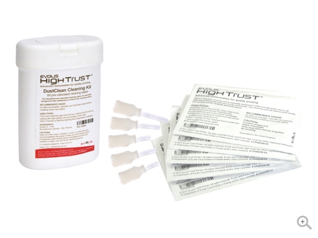 Evolis A5004, Dust Cleaning kit, Wipes for cleaning rollers, 60 pieces