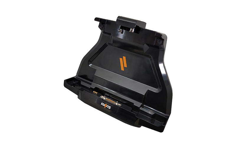 Getac 543391800502 – Havis F110 ajoneuvotelakka, Tri RF antenniläpiviennin versio; valmistajan telakkarungon kuva