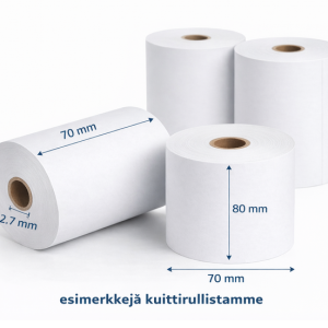 Heipa 46170-50702, kuittipaperi Receipt Rolls, Normal Paper, 70 mm, 80 mm, 12.7 mm, Pharmacy-A, White