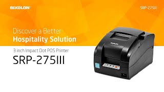 Bixolon SRP-275IIICOSG/BEG, SRP-275III, USB, RS232, cutter, black, receipt printer, dot-matrix printing - Image 2