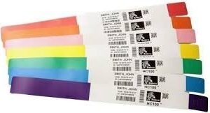 Zebra 10015355-RK, Z-Band Ultra Soft Wristband, Red, Wristband, Synthetic, 25.4 x 279.4mm, Ultra Soft, Coated, Permanent Adhesive, cartridge, fits for: ZD510-HC