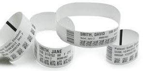 Zebra 10015355K, Z-Band UltraSoft, adhesive closure, adult, colour: white, contains 6 cartridges with 175 wristbands per cartridge