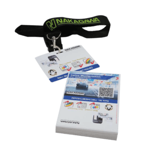 Nakagawa C34 EM6T 54x86EL, visitor badges, Dimensions: 54 x 86 mm, butterfly styles for both sides printing