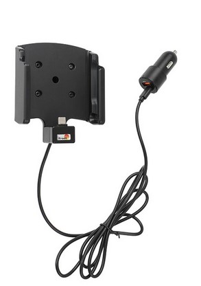 Brodit 721461, Device Holder with charging function - for computers - Honeywell CT32. With USB-C cable and cig-adapter with USB-A + USB-C ports
