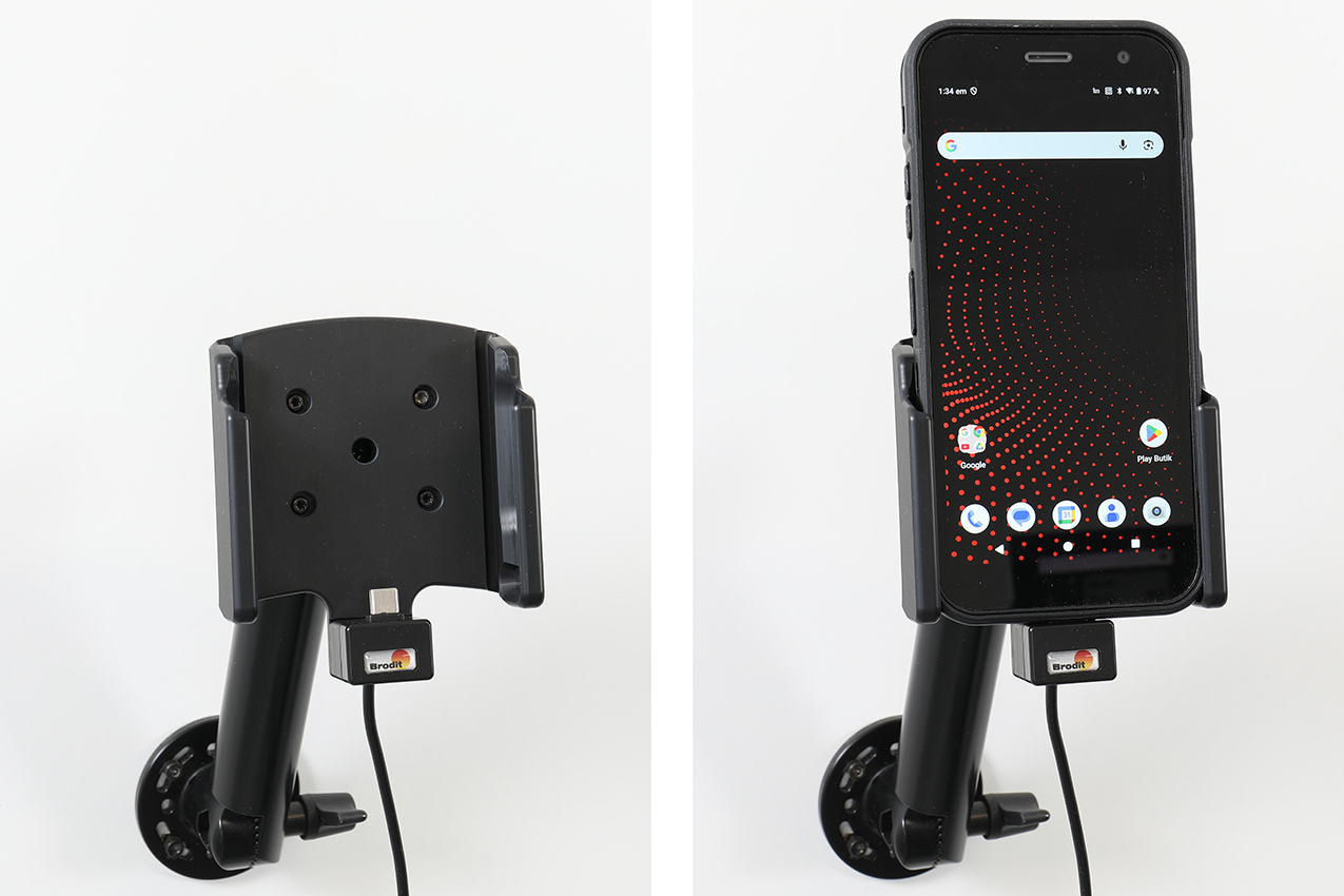 Brodit 721461, Device Holder with charging function - for computers - Honeywell CT32. With USB-C cable and cig-adapter with USB-A + USB-C ports - Image 3