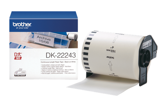 Brother DK22243 - 102 mm x 30.48 m, Direct Thermal Continuous Paper Tape