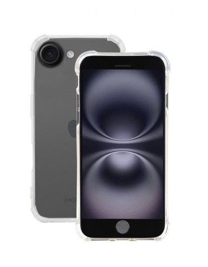 Mobilis Case 057036, R Series for iPhone 16e - Transparent - Soft bag