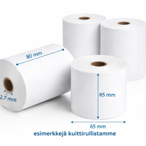 Heipa 55080-70186, Receipt rolls Blue4est, 80 mm, 80 mm, 12.7 mm, EC-Cash, lämpökuittipaperirullat