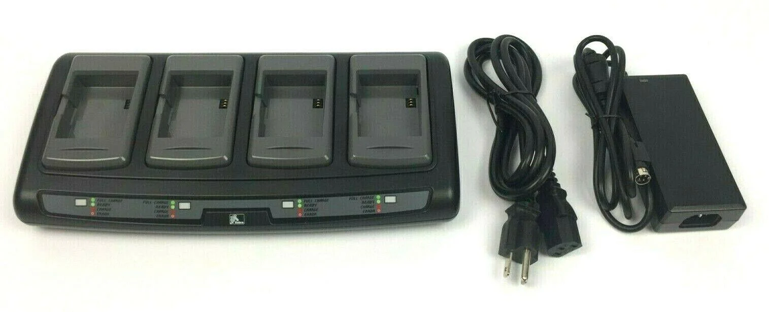 Zebra P1070125-003, Quad Battery Charger Compatible Printers: • ZQ110
