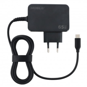 Mobilis Case 020015 - Energia Charger - 65W USB-C Laptop Charger with Integrated 1.8m Cable - Soft bag
