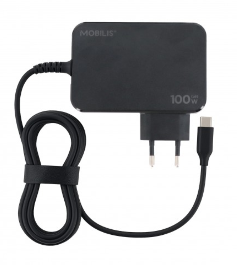 Mobilis Case 020023 - Energia Charger - 100W USB-C Laptop Charger with Integrated 1.8m Cable