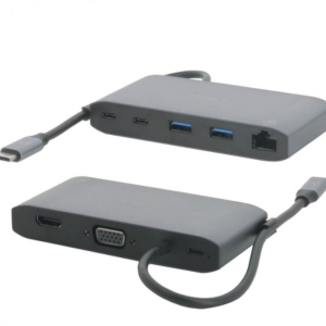 Mobilis Case 020027 - Energia Dock - USB-C 8-in-1 Docking Station - 100W Max