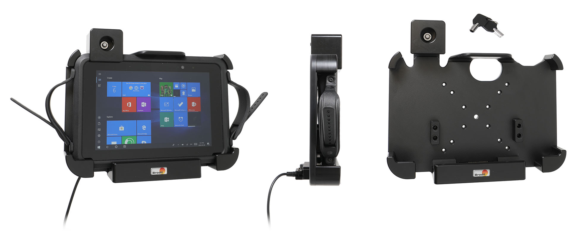 Brodit 216109 - Device holder with charging function - for computers - Zebra ET56 84, Zebra ET51 84, Pepperl+Fuchs,
