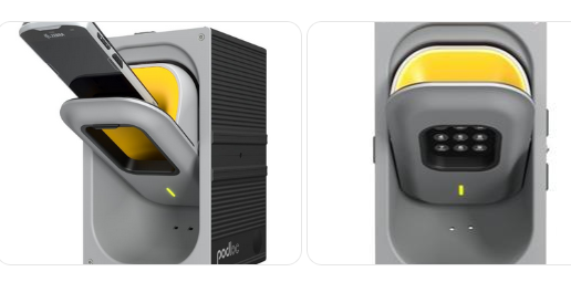 Podloc POD-LOC-D-M30X-W - Locking and charging PODLOC Module for Datalogic Memor 30 w/Exoskeleton wireless charging only Compatible with Vlocr Asset Tracking and Reporting software.