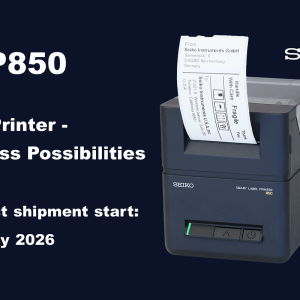 Seiko SLP850-BK0C11-05 - 300 dpi Linerless -etikettitulostin, USB & Bluetooth