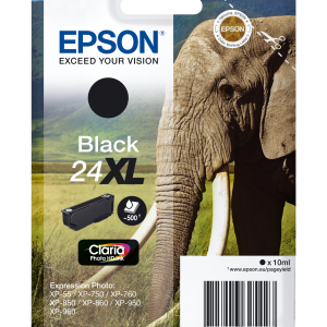Epson C13T24314010 - Ink/24XL Elephant 10ml BK/Musta