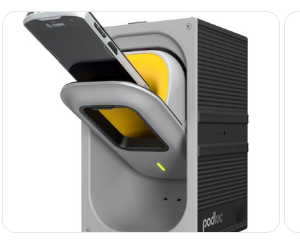 Podloc POD-LOC-5-V - Vertical Modular five pod unit suitable for wall mount. Combine Five Bay Vertical units..