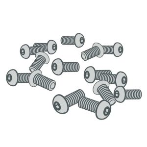 Zebra P1112750-081 - Kit, Screw for mounting the Peel Bracket Assembly, Qty of 5, ZE511, ZE521, RH LH