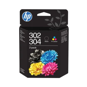 HP B82L1AE - 302/304 Tri-color/Black Ink Cartridge 2-Pack