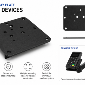 Custom 9C3PC010800010 - CONNECT PAY PLATE SMALL DEVICES BLACK Requires 9C1PC011100010