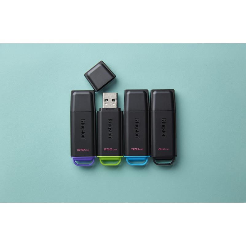 KINGSTON 256 GB DATATRAVELER EXODIA, USB-A 3.2 GEN1 (BLACK/GREEN)